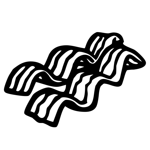 🥓 Emoji Domain black and white Symbola rendering